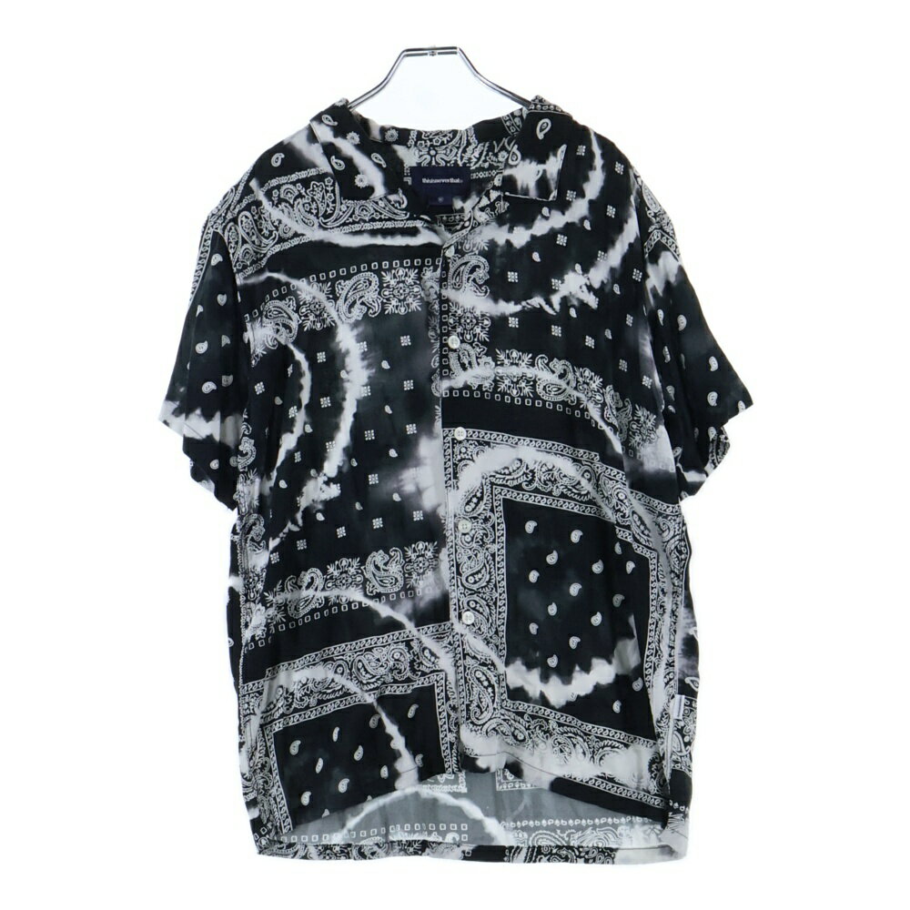 THISISNEVERTHAT(ディスイズネバーザット) サイズ:M バンダナ 半袖シャツ ブラック TN221WSHTS02【中古】【程度B】【カラーブラック】【取扱店舗BRING THRIFT CLOSET 幕張店】