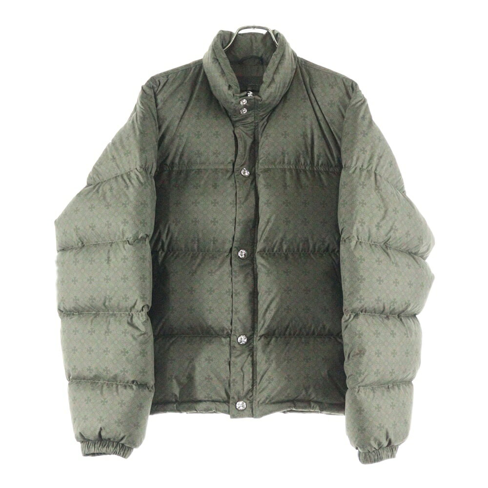 CHROME HEARTS(クロムハーツ) サイズ:M STIFF V2 FBRC スティッフ CHプラス 総柄 クロスボールボタン ナイロンダウンジャケット ...