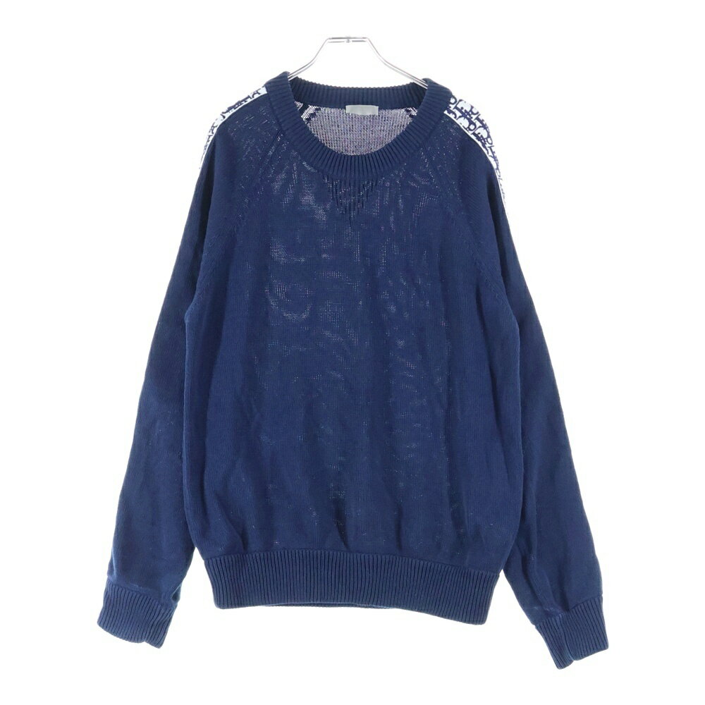 DIOR(ディオール) サイズ:M 19AW 袖オブリーククルーネックニットセーター グレー 943M672AT072【中古..