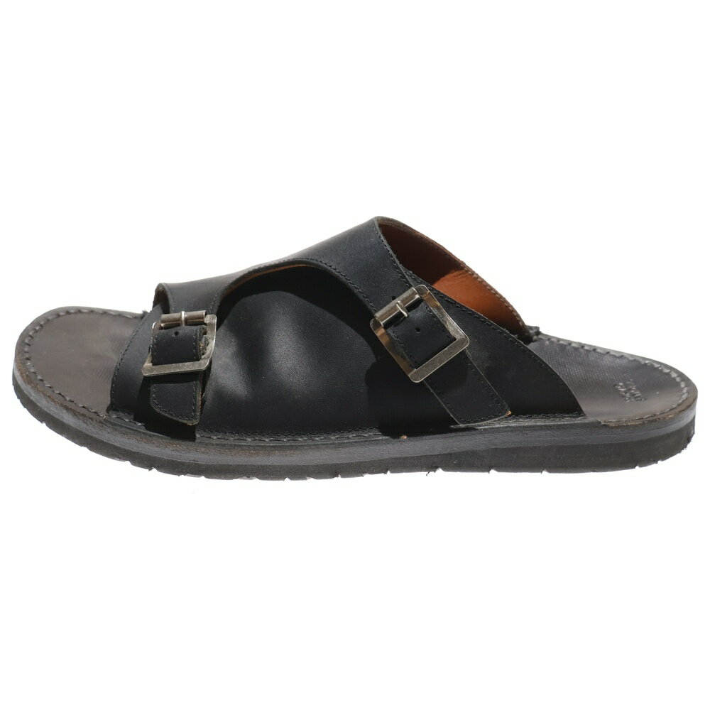 NO BRAND(ノーブランド) サイズ:10 TOKYO SANDAL (トウキョウサンダル) DOUBLE MONK SANDAL ダブル モンク レザーサンダル ブラック【中古】【程度B】【カラーブラック】【オンライン限定商品】