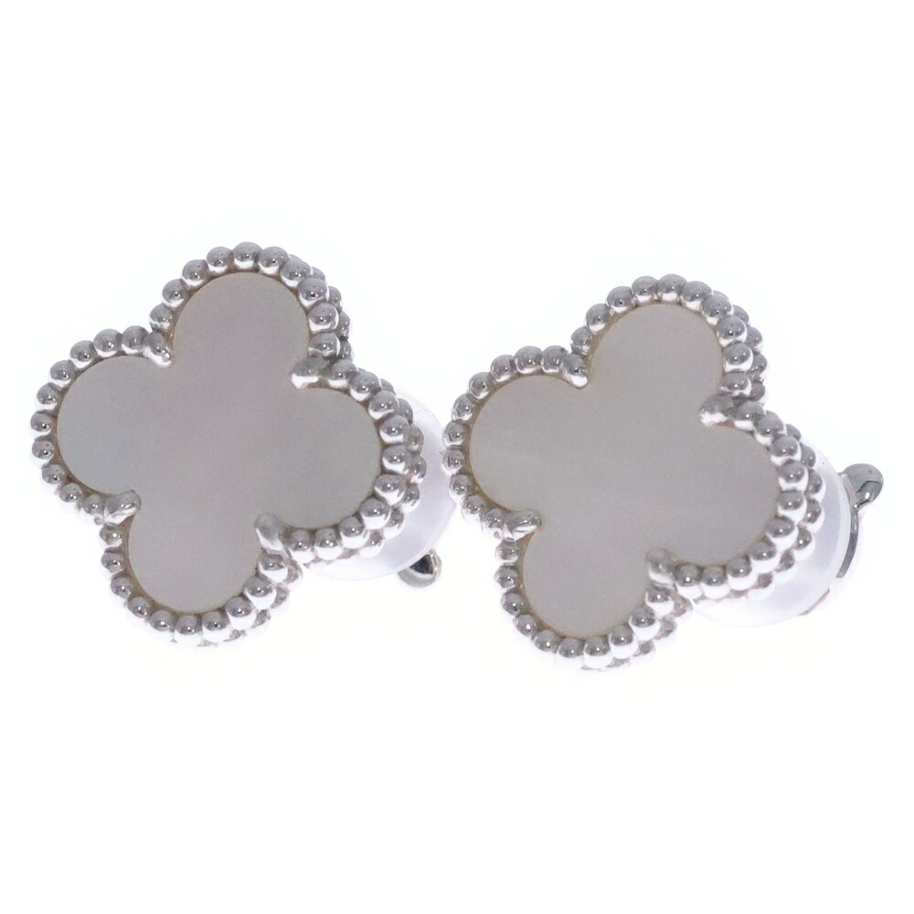 Van Cleef & Arpels(ヴァンクリーフアンドアーペル) サイズ:- ヴィンテージアルハンブラ マザーオブパール イヤリング ホワイトゴールド K18WG VCARF48600 ジュエリー【中古】【程度A】【カラーゴールド】【取扱店舗BRING：RED新宿東口店】のサムネイル