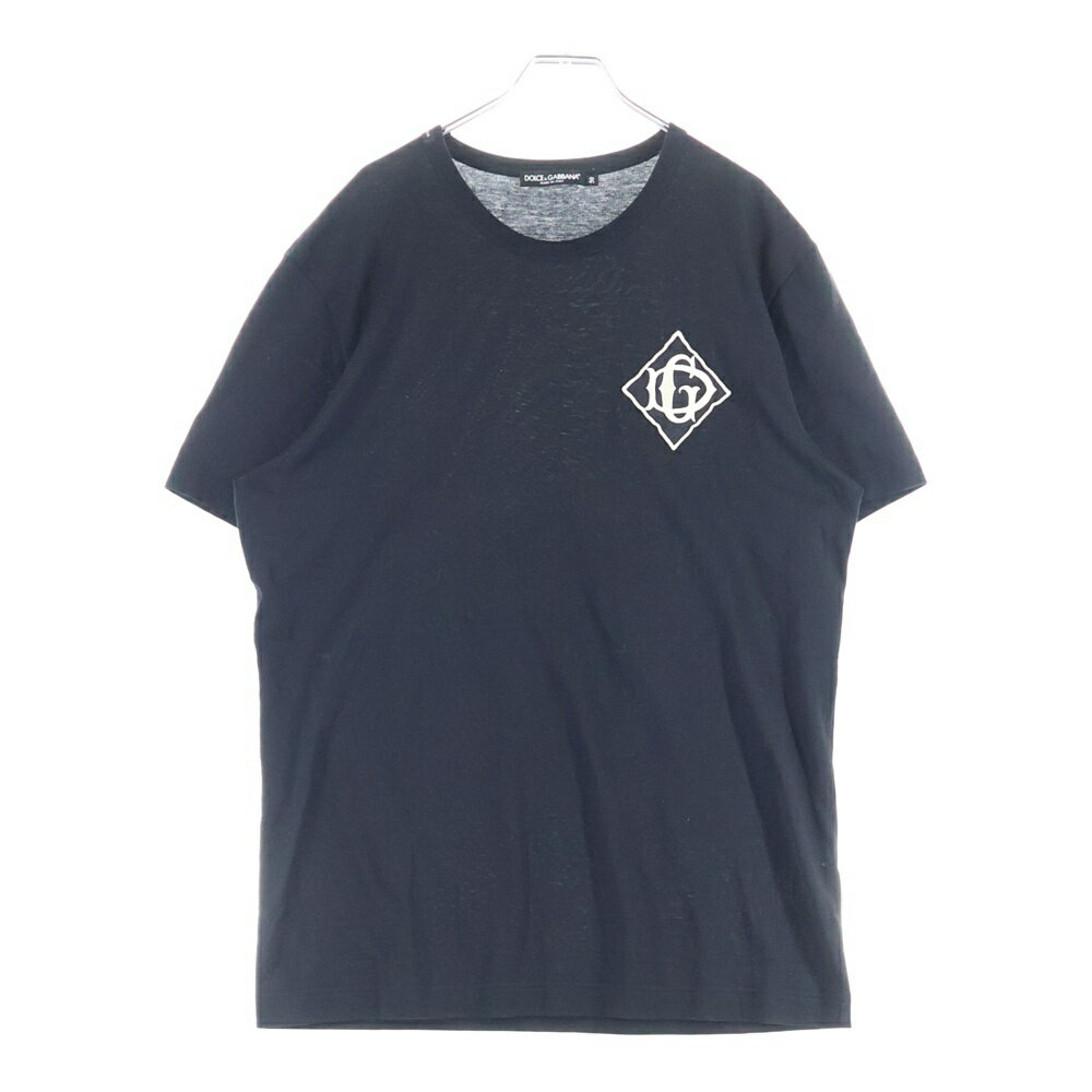 DOLCE & GABBANA(ドルチェアンドガッバーナ) サイズ:50 フロンド刺繍ロゴ クルーネ ...