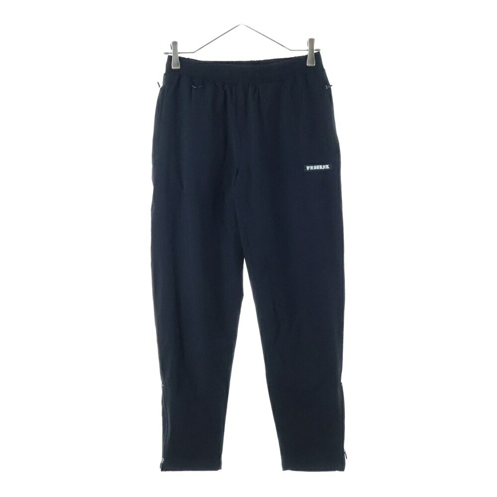 PHATRNK(ファットランク) サイズ:M ラバーワッペンロゴ ナイロン ドローストリング トラックパンツ ブラック【中古】【程度B】【カラーブラック】【オンライン限定商品】(4)