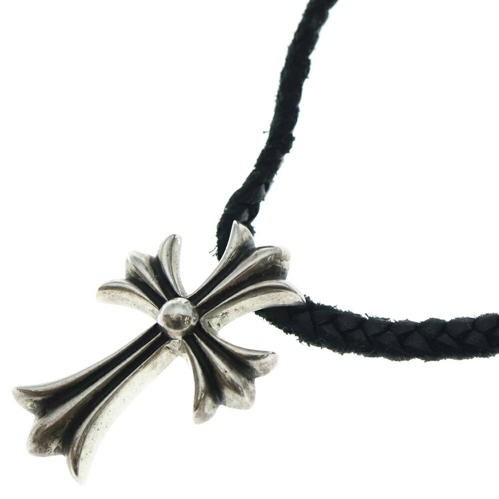 CHROME HEARTS(クロムハーツ) CH CRS SML CL スモールCHクロス クリンプト レザーブレイド ネックレス ..