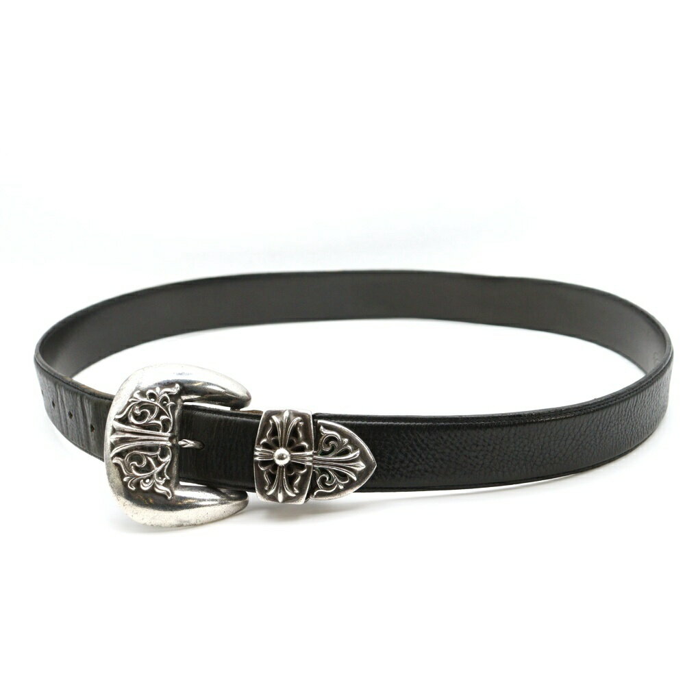 CHROME HEARTS(クロムハーツ) サイズ:36 BLT CLASSIC 3PC クラシック3PC レザーベルト ブラック/シルバ..