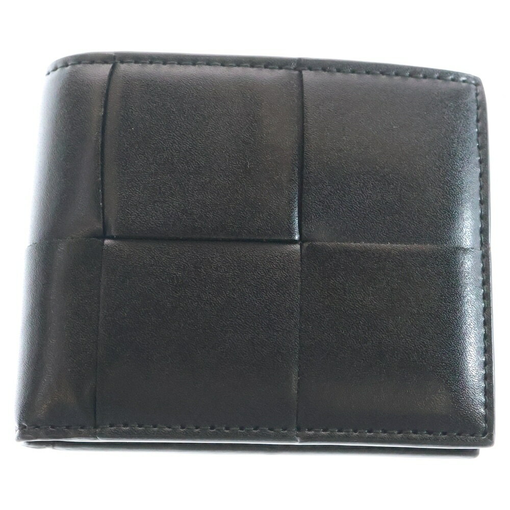 BOTTEGA VENETA(ボッテガヴェネタ) サイズ:- イントレチャート 二つ折り財布 カードケース ブラック レ..