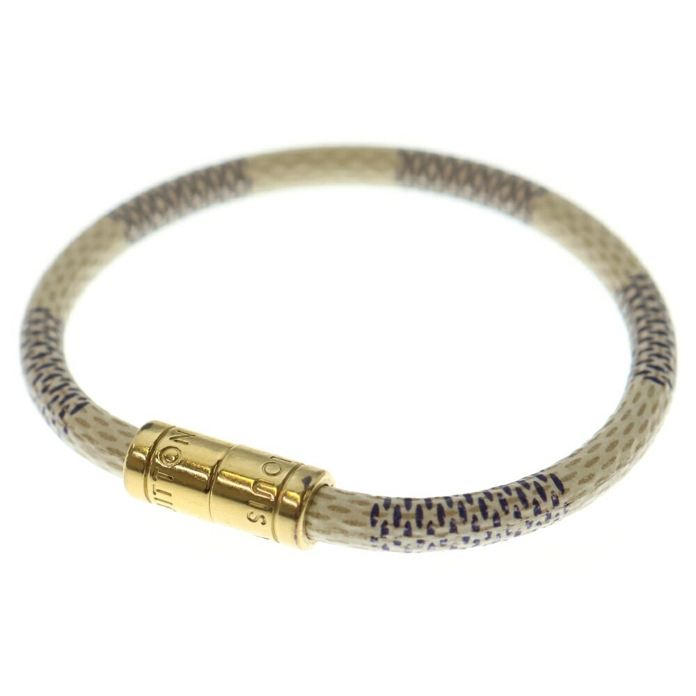 LOUIS VUITTON(ルイヴィトン) サイズ:- ダミエアズール ブラスレ ブレスレット アイボリー M6607E ゴールド金具【中古】【程度B】【カラーホワイト】【取扱店舗BRING心斎橋店】
