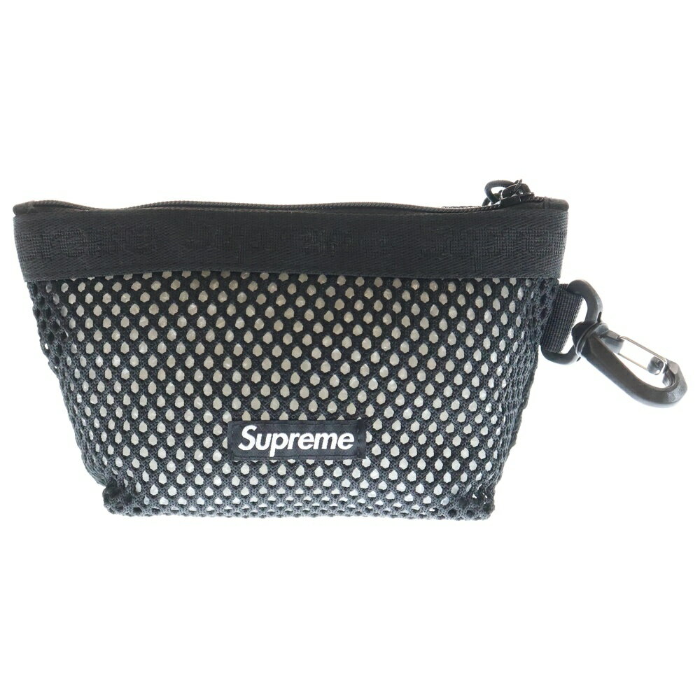 SUPREME(シュプリーム) 25SS Mesh Mini Pouch スモールボックスロゴ メッシュ ミニ ポーチ ブラック【中古】【程度A】【カラーブラック】【オンライン限定商品】