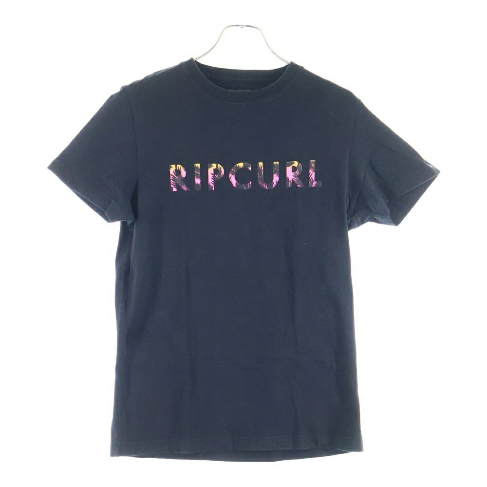 NO BRAND(ノーブランド) サイズ:S RIPCURL リップカール プリントTシャツ ブラック【中古】【程度B】【カラーブラック】【オンライン限定商品】