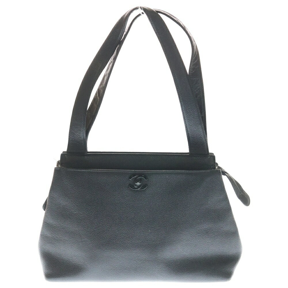CHANEL(シャネル) サイズ:- ココマーク ターンロックハンドバッグ ミニトートバッグ ブラック レザー【中古】【程度B】【カラーブラック】【オンライン限定商品】