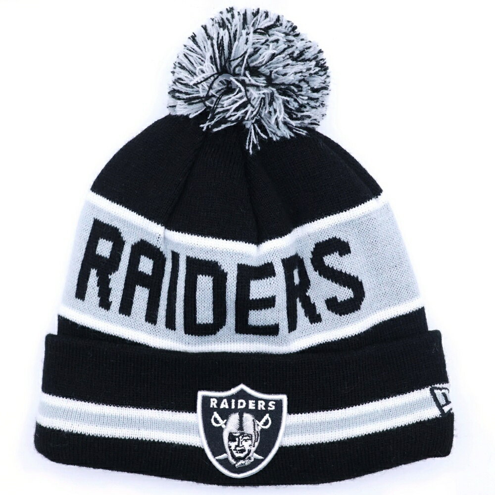 NEW ERA(ニューエラ) LAS VEGAS RAIDERS レイダース ボンボンビーニー 帽子 ブラック【中古】【程度B】【カラーブラック】【取扱店舗BRING心斎橋店】