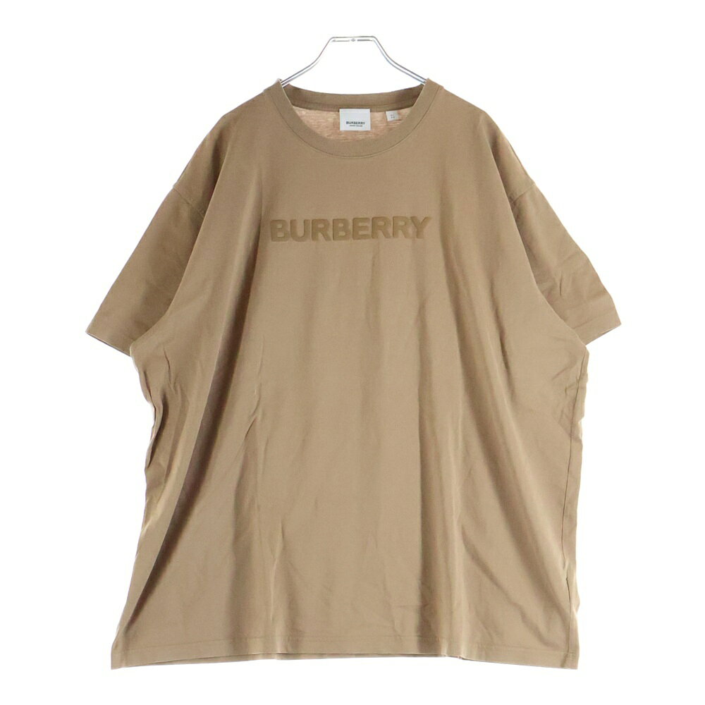 BURBERRY(バーバリー) サイズ:XL 22SS ラバーロゴ クルーネック半袖Tシャツカットソー ブラウン 8055310【中古】【程度B】【カラーブラウン】【取扱店舗BRING福岡天神店】