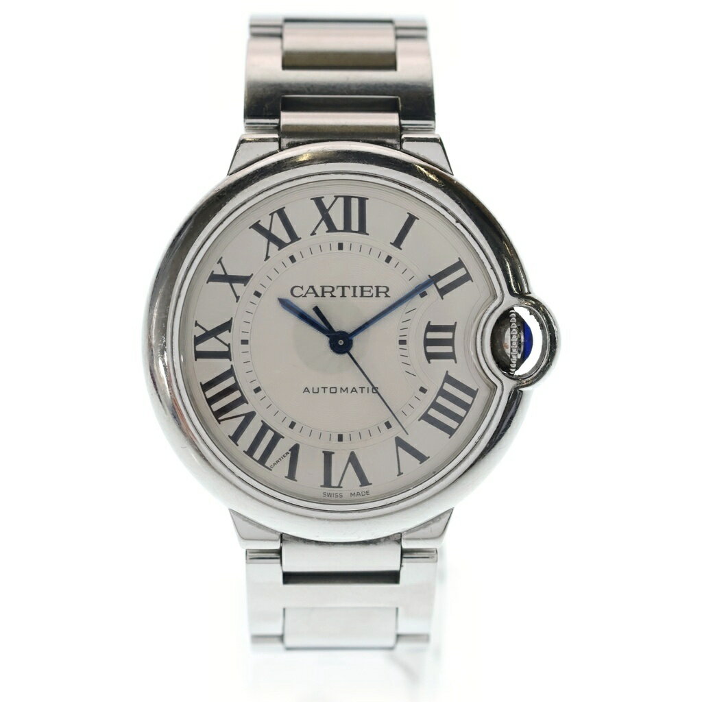 Cartier(カルティエ) サイズ:MM W6920046 バロンブルー 白文字盤 SSAT ステンレス 自動巻き 腕時計【中古】【程度B】【カラーシルバー】【取扱店舗BRING有楽町マルイ店】