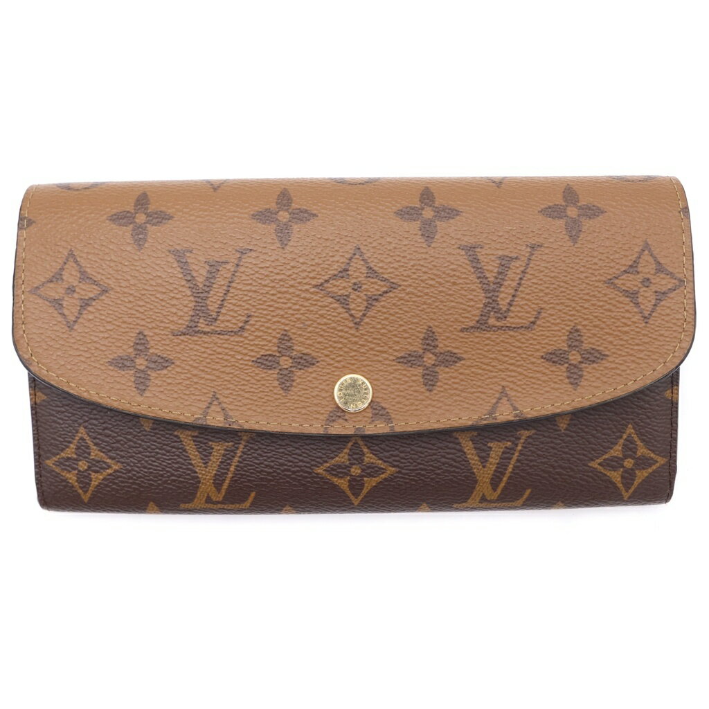 樂天商城 - LOUIS VUITTON(ルイヴィトン) モノグラム リバース ポルトフォイユ エミリー ブラウン レザー M82157 ICタイプ【中古】【程度B】【カラーブラウン】【取扱店舗BRING大宮店】