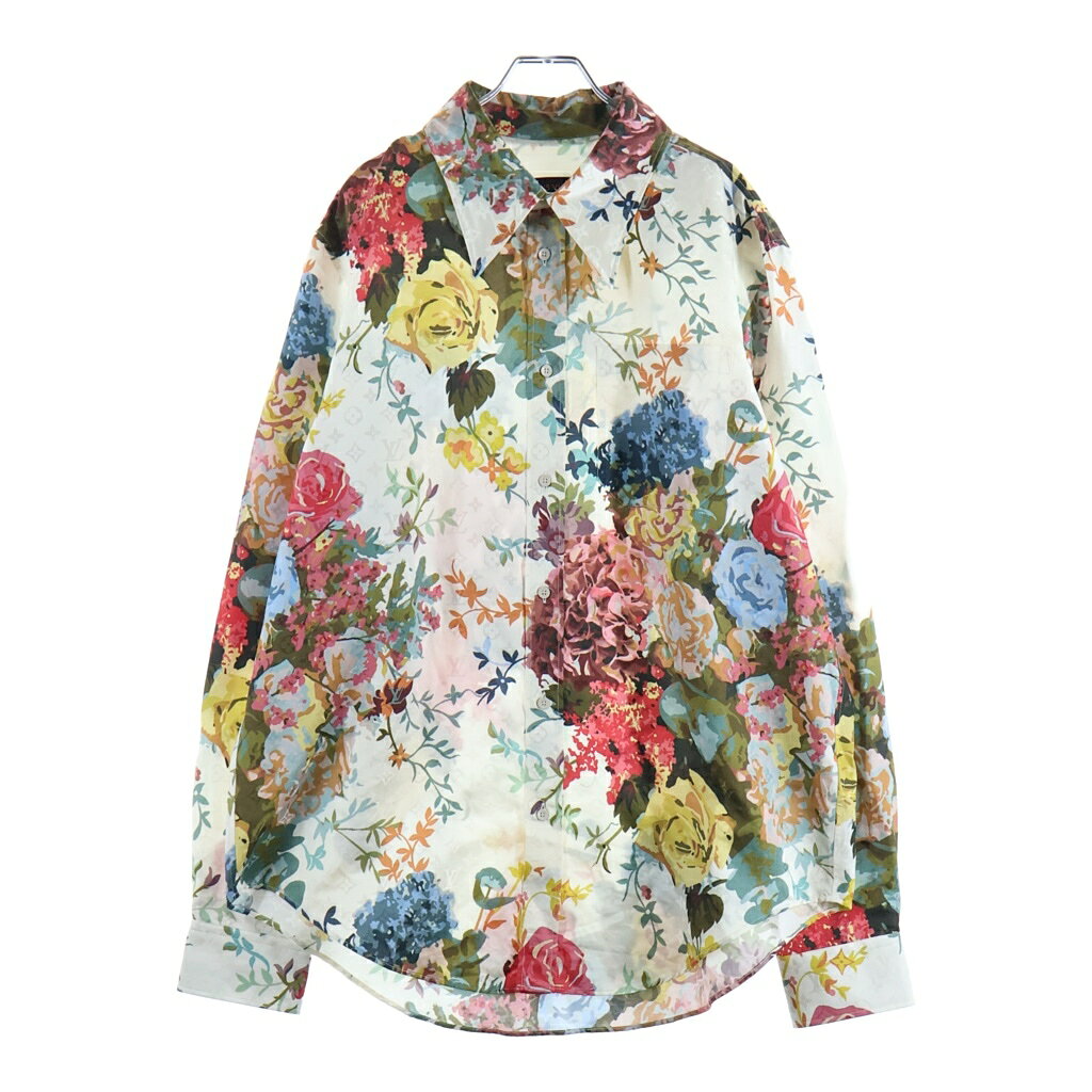 LOUIS VUITTON(ルイヴィトン) サイズ:XXL 22AW L/S Shirt フラワーモノグラムクラシック 長袖シャツ 花柄 マルチカラー RE9 HNS62W【中古】【程度B】【カラーマルチカラー】【取扱店舗BRINGアメリカ村店】