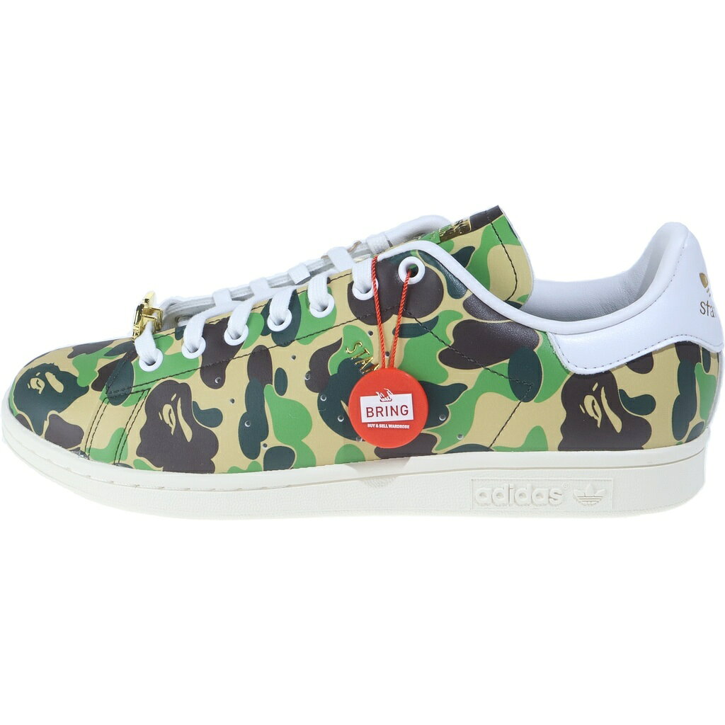 adidas(アディダス) サイズ:28.0cm ×STAN SMITH ABC CAMO ア ベイシングエイプ スタンスミス カモ柄 ローカットスニーカー マルチ US10/28cm IG8949