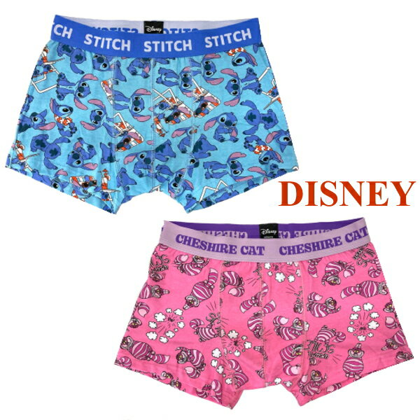 乐天商城 - ☆Disney【スティッチ ・不思議の国のアリス/チシャ猫】ディズニー・メンズボクサーブリーフ（Mサイズ・Lサイズ）【メール便送料無料】ラッピング不可