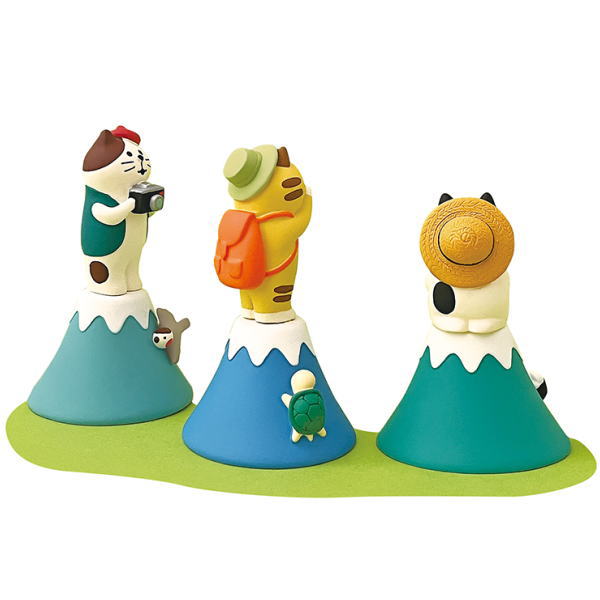 ☆デコレ(DECOLE) concombre コンコンブル 富士登山猫 ヤッホー【旅猫 まったり富士登山】【旅猫 旅猫ツアーズ】I love Mt. Fuji(宅配便送料全国一律590円)【予約商品】インテリア デコレ コンコンブル 飾 フィギュア マスコット [2]