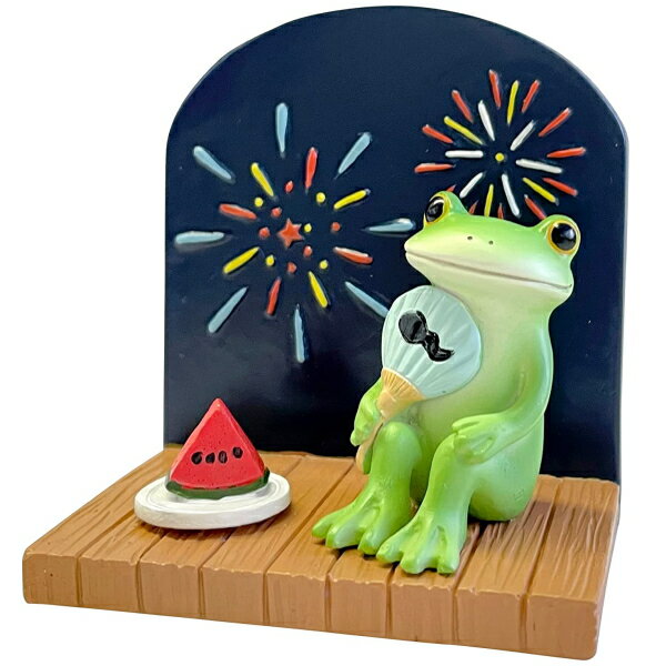 Copeau【コポー】 夏 縁側で花火　フィギュア・カエル（ラッピング不可）のサムネイル