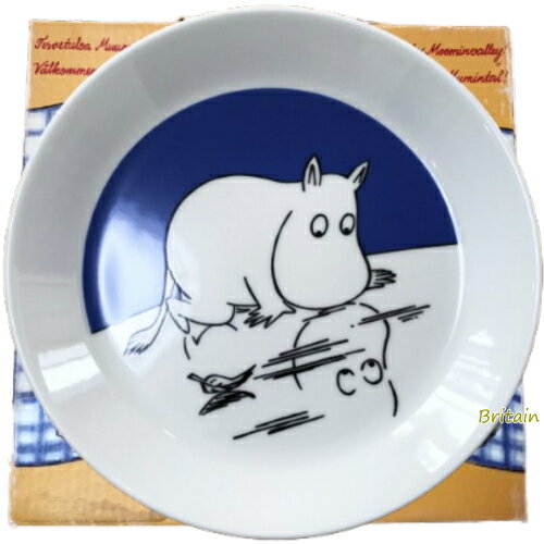 アラビア/ARABIA/プレート 19cm/ムーミン/Moomintroll 新品 未使用 1999-2012年/専用のお箱入り（お箱に極小の汚れ 破れあり)Tove Slotte＆Tove Jansson