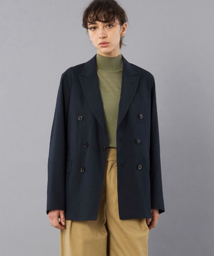 【SALE セール】BRITISH MADE ブリティッシュメイド ダブルブレストジャケット(WOMEN) 全2色 レディース ジャケット ダブルボタン ストレッチ 吸水速乾 接触冷感 リネン フォーマル カジュアルのサムネイル