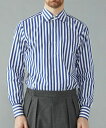 BRITISH MADE ブリティッシュメイド ドレスシャツ/ロンドン(ポプリン)(MEN) 全1色 ストライプ ワイシャツ コットン100% レギュラーカラー...