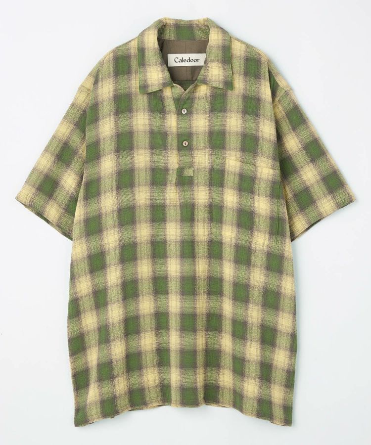 Caledoor カレドアー パナマクロスプルオーバーチェックシャツ(MEN) 全2色 アウトドア プルオーバー 適度なシャリ感 ショートランブリング BRITISH MADE ブリティッシュメイド