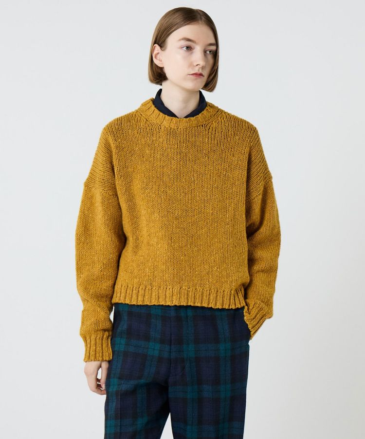 MACALASTAIR マカラスター クルーネックドロップショルダーセーター(WOMEN) 全3色 ウール100% シンプルデザイン BRITISH MADE ブリティッシュメイド