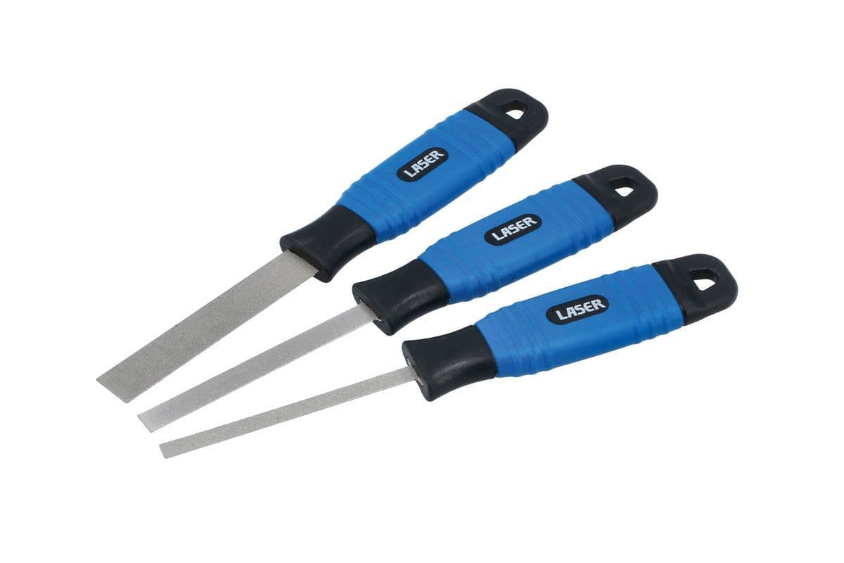 【送料無料】Laser-8644 超薄型 フレキシブル ダイヤモンドコート ヤスリ 3本