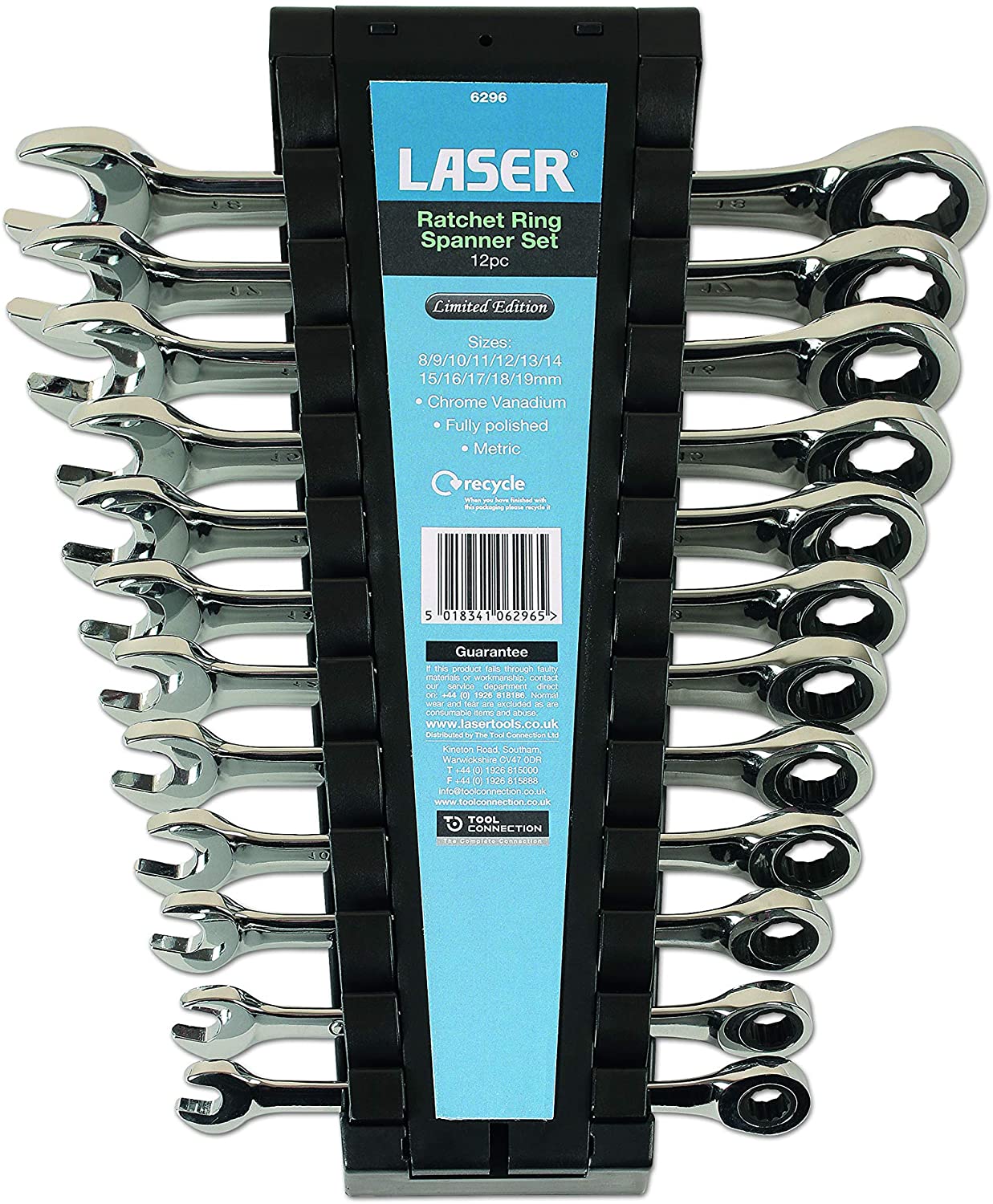 楽天British pro car tools【送料無料】Laser-6296 ラチェットリングスパナセット 12pc