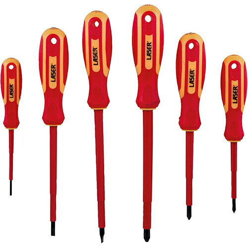 楽天British pro car tools【送料無料】Laser-8455　VDE 絶縁ドライバーセット 6pc　絶縁工具