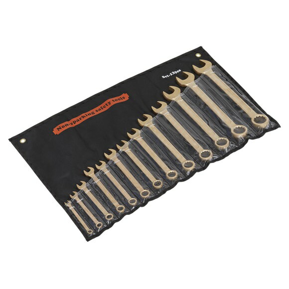【送料無料】Sealey-NS001 コンビネーション スパナ セット 13pc 8-32mm - 防爆工具