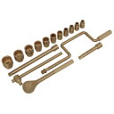 【送料無料】Sealey-NS124 ソケットセット 17pc 1/2
