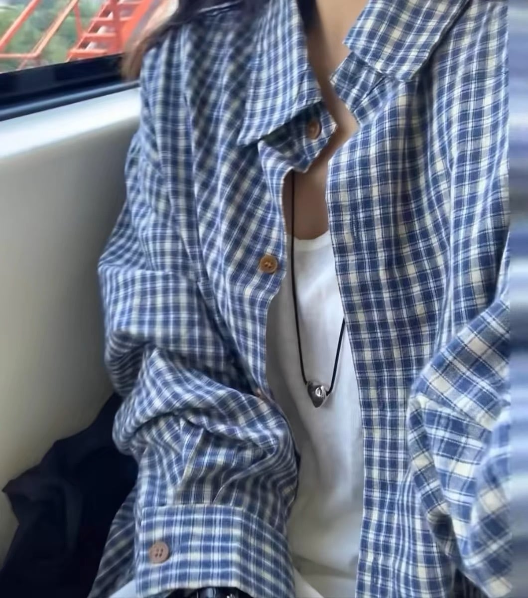 送料無料チェックシャツレディースト...