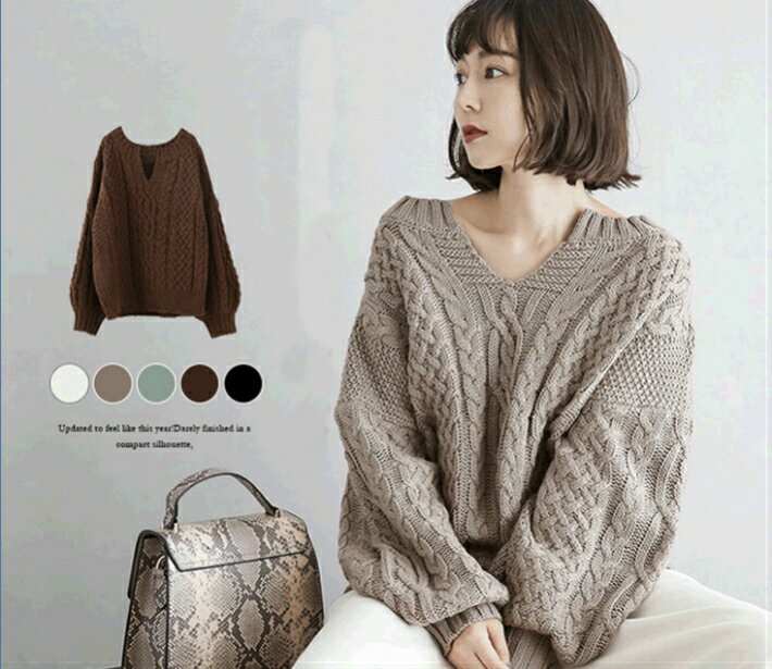 送料無料 ニット レディース トップス 長袖 タートルネック ハイネック セーター 綿 ショート丈 無地 秋 冬 体型カバー 大人 かわいい コスパ最高 アイボリー グレージュ ミント ブラウン ブラック フリーサイズのサムネイル