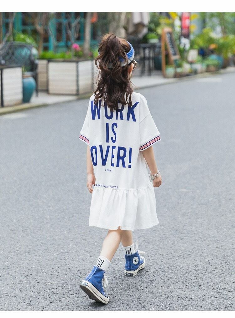 夏 ワンピース 女の子 ロングｔシャツ 時間指定不可 ポロシャツ 韓国風 ルームウェア 部屋着 ファッション ネグリジェ ガールズ ナチュラル 通学 子ども服 リゾート 小学生 プレゼント 中学生 旅行 子供服 可愛い 写真 子供ワンピース キッズ 普段着