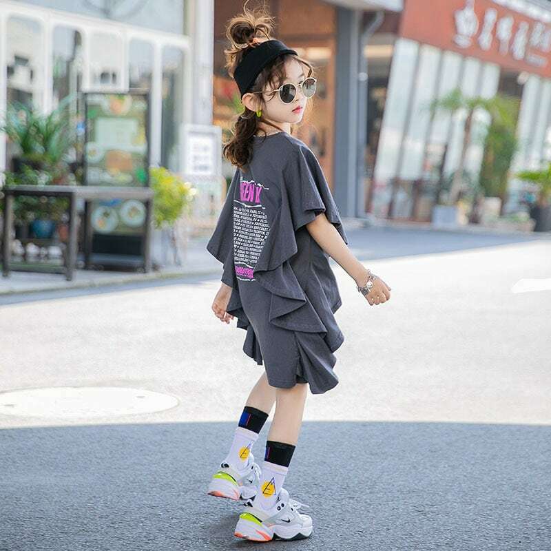 子供服 夏 ワンピース 女の子 ロングTシャツ 子ども服 キッズ ロングt 韓国風 ポロシャツ 可愛い 子供ワンピース ルームウェア 部屋着 ファッション ネグリジェ ガールズ ナチュラル 小学生 中学生 通学 旅行 普段着 写真 リゾート プレゼント