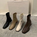 ショートブーツ ブーツ レディース 歩きやすい ヒール 履きやすい 感動ブーツ ストレッチ 歩きやすい 痛くない 疲れない ブラック ヒール 美脚 オシャレ 秋...