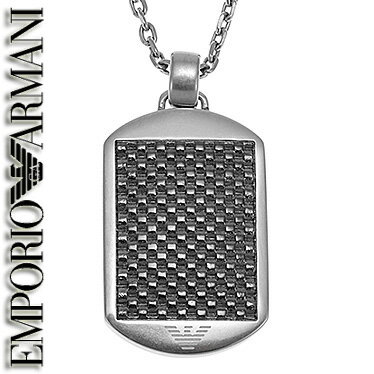 エンポリオ アルマーニ ネックレス EMPORIO ARMANI メンズ プレート ペンダント EGS2384020 ステンレスネックレス