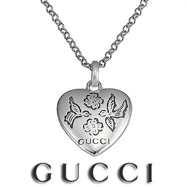 グッチ ネックレス（レディース） グッチ ネックレス シルバー925 GUCCI ブラインド フォー ラブ ハートペンダント 455542 J8400 0701