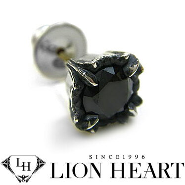 ライオンハート ライオンハート ピアス LION HEART シルバー925 シングルピアス メンズ 01EA0181BK ブラック