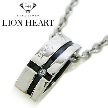 ライオンハート ライオンハート ネックレス メンズ LION HEART クロスラインペンダント 04N125SM ステンレスネックレス