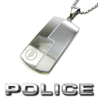 ネックレス メンズ（10000円程度） ポリス POLICE ネックレス GENERAL プレートペンダント 25521PSS01 ステンレスネックレス