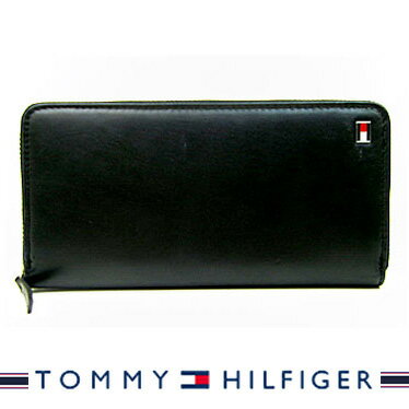 トミー ヒルフィガー 財布（メンズ） トミーヒルフィガー 財布 TOMMY HILFIGER メンズ 長財布 ラウンドファスナー OXFORD ブラック 31TL13X009