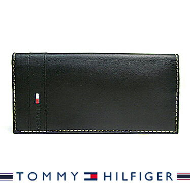 トミーヒルフィガー 財布（メンズ） トミーヒルフィガー 財布 TOMMY HILFIGER メンズ 長財布 ブラック Super Waxy 31TL19X016