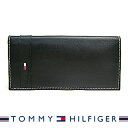トミー ヒルフィガー 財布（メンズ） トミーヒルフィガー 財布 TOMMY HILFIGER メンズ 長財布 ブラック Super Waxy 31TL19X016