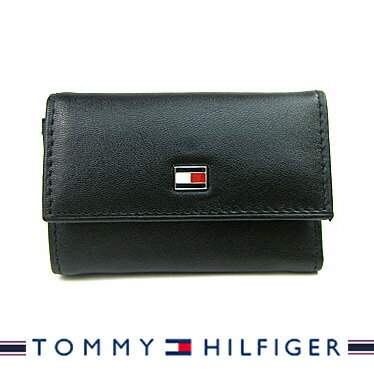 トミーヒルフィガー キーケース（レディース） トミーヒルフィガー キーケース TOMMY HILFIGER 6連キーケース ブラック OXFORD 31TL17X002