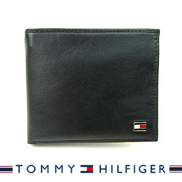 トミーヒルフィガー 財布 TOMMY HILFIGER メンズ 二つ折り財布 ブラック OXFORD 31TL25X003