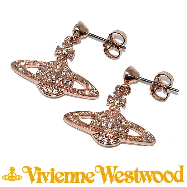 ヴィヴィアン ウエストウッド ピアス 紙袋付 Vivienne Westwood MINI BAS RELIEF DROP 62020025G120 ピンクゴールド