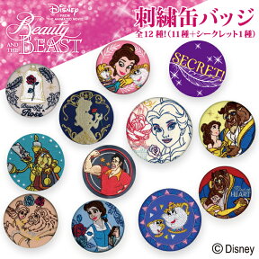 缶バッジ 美女と野獣 ディズニー プレゼント ディズニープリンセス アクセサリー キャラクター グッズ バッジ 刺繍 刺繍缶バッジ 女の子 女性 プリンセス 綺麗 キャラクターアイテム 小学校 楽天 お祝い【Disneyzone】